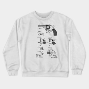 Safety Catch for Firearms Vintage Patent Hand Drawing Crewneck Sweatshirt